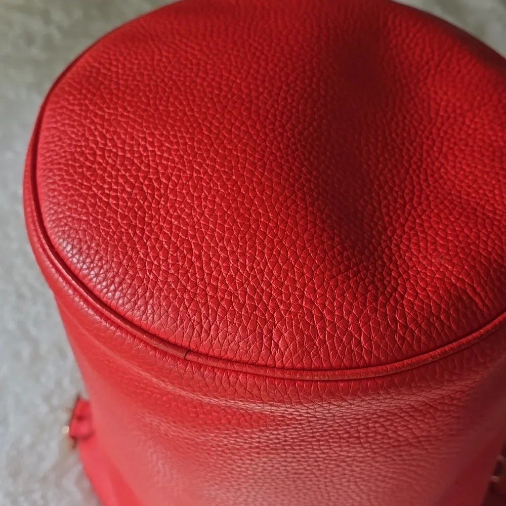 Coach EUC Large Duffle Bucket SAC  Pebbled LEATHER Ex LARGE - Picture 9 of 17